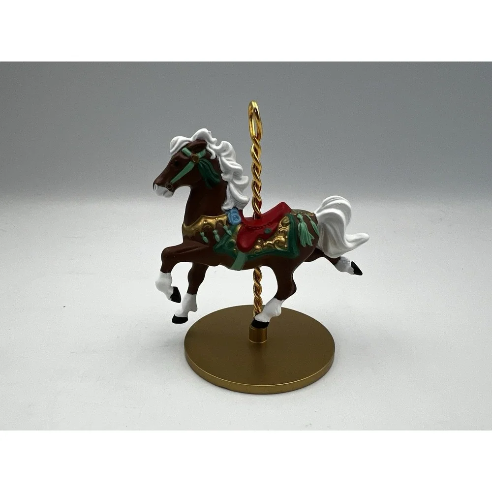 Vintage 1989 Hallmark Keepsake Christmas Ornament Carousel Horse Star #3
